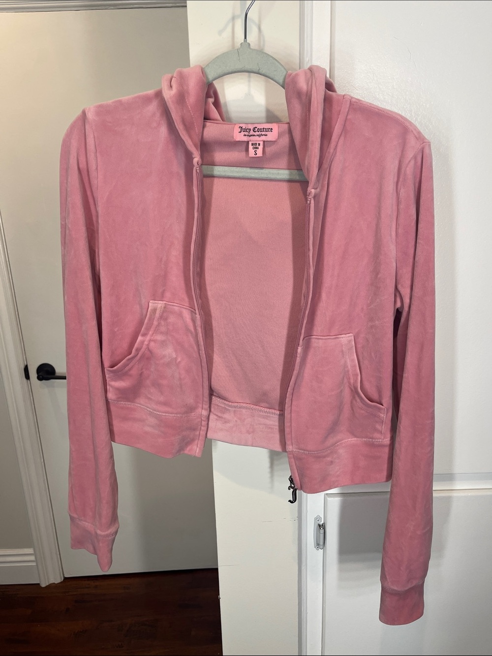 Juicy Couture Dusty Pink Velour Zip Hoodie